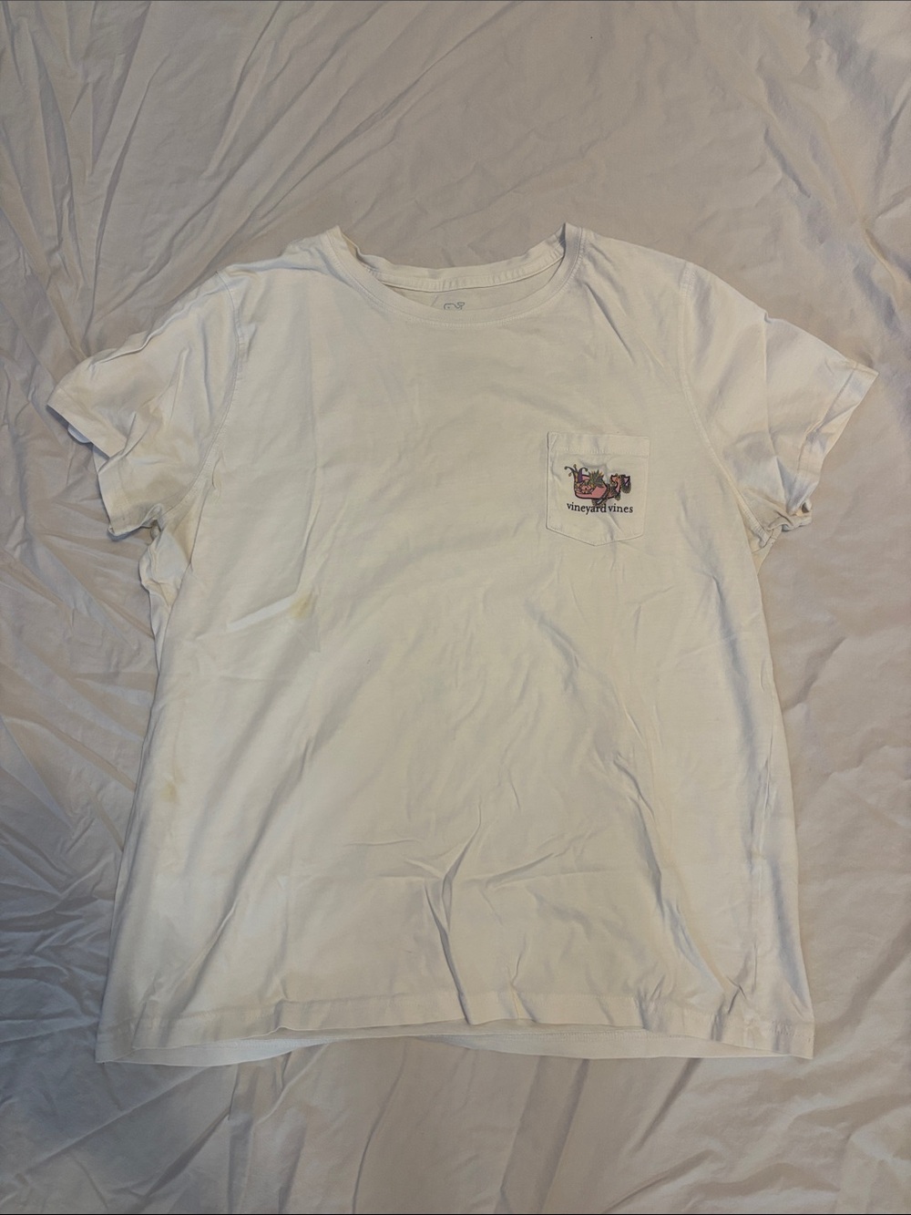 Vineyard Vines White Mardi Gras Women’s Short Sleeve Pocket Tee